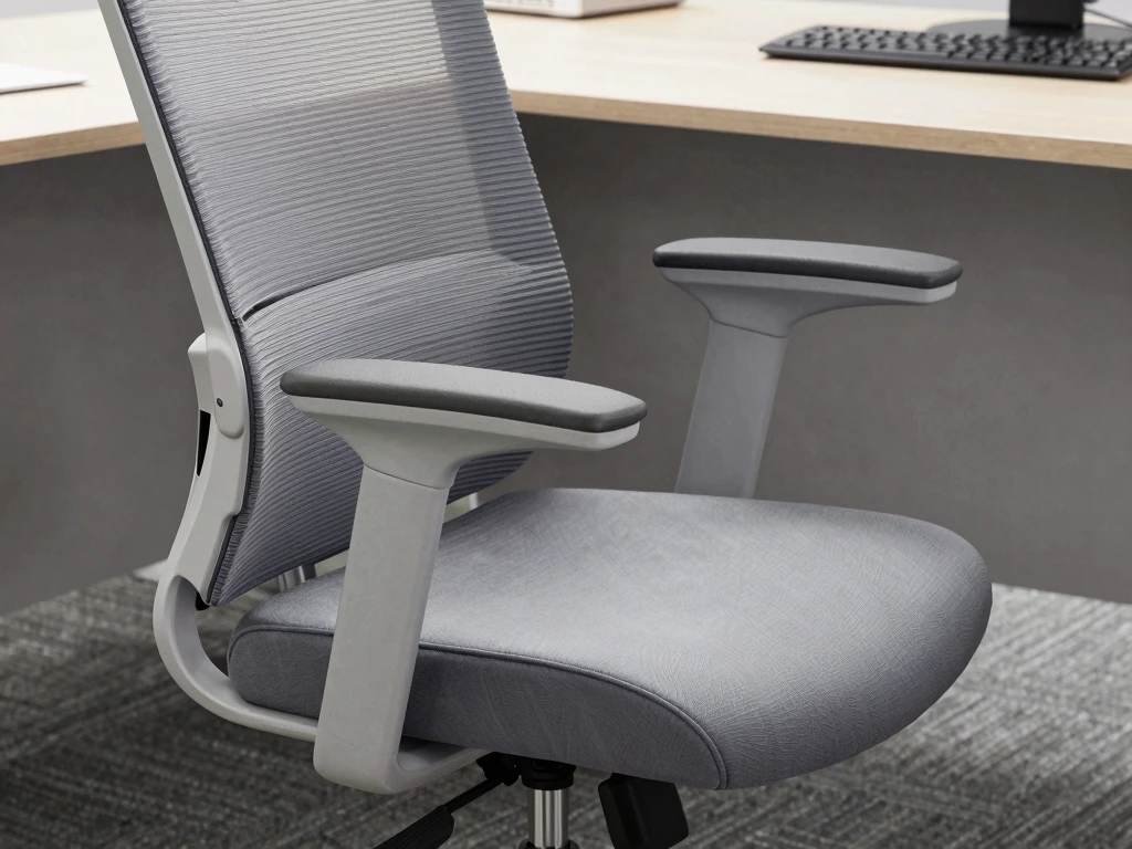 Detailed view of ergonomic features in Throxxenghon chair